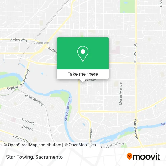 Star Towing map