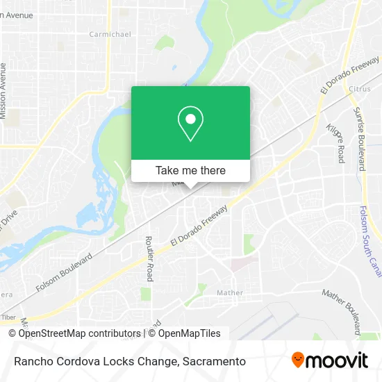 Rancho Cordova Locks Change map