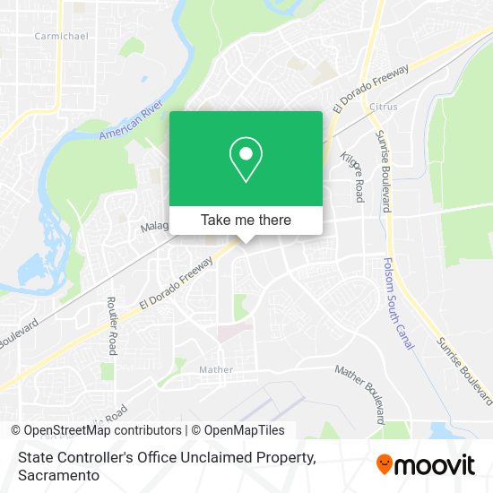 State Controller's Office Unclaimed Property map