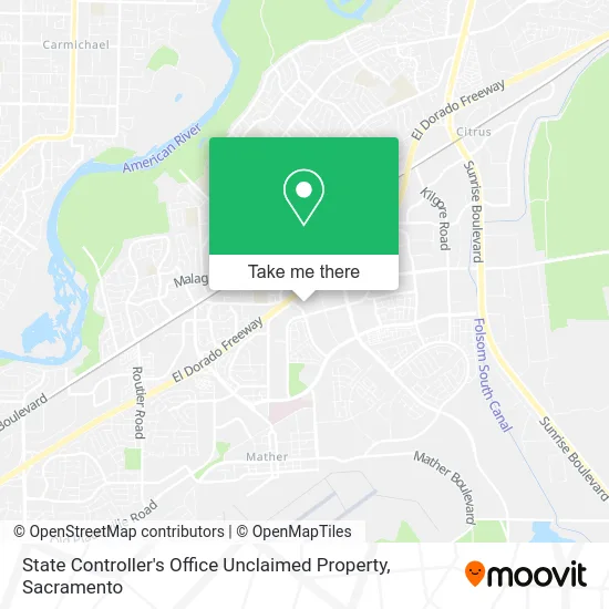 Mapa de State Controller's Office Unclaimed Property