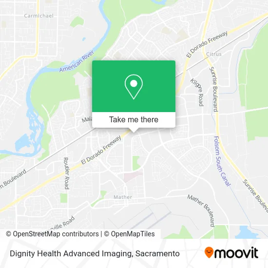 Dignity Health Advanced Imaging map