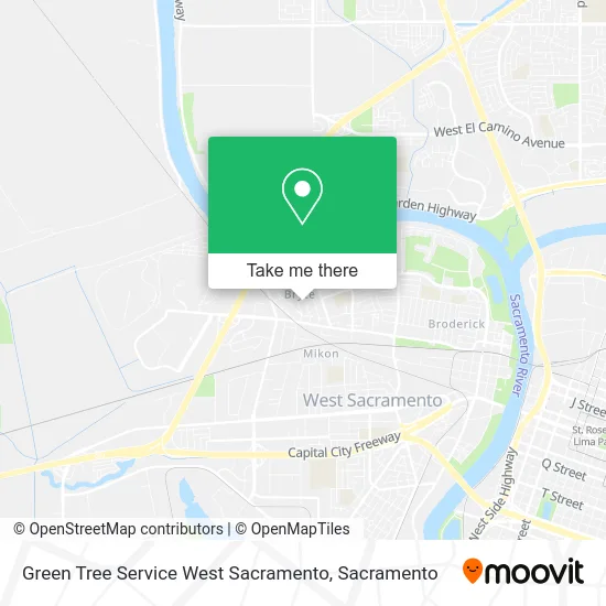 Mapa de Green Tree Service West Sacramento