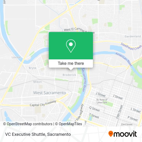 VC Executive Shuttle map