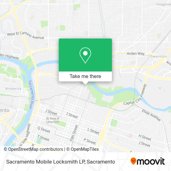 Sacramento Mobile Locksmith LP map