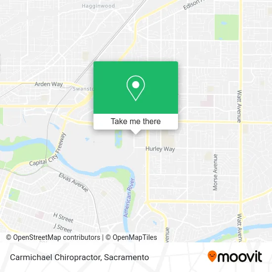 Carmichael Chiropractor map