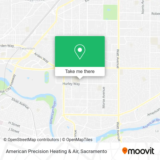 American Precision Heating & Air map