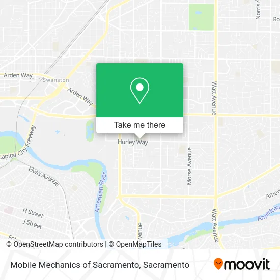 Mapa de Mobile Mechanics of Sacramento