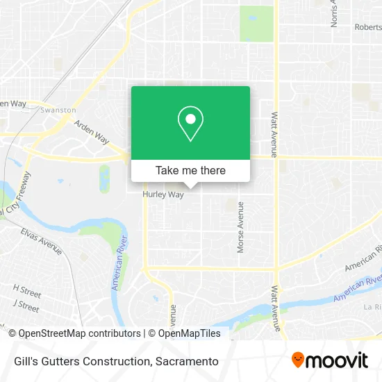 Gill's Gutters Construction map