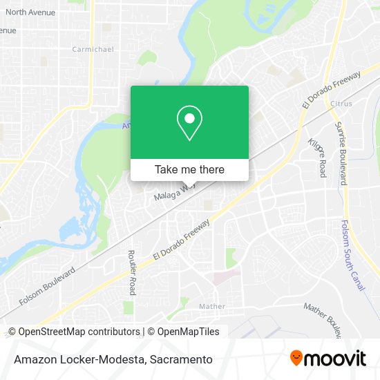Amazon Locker-Modesta map