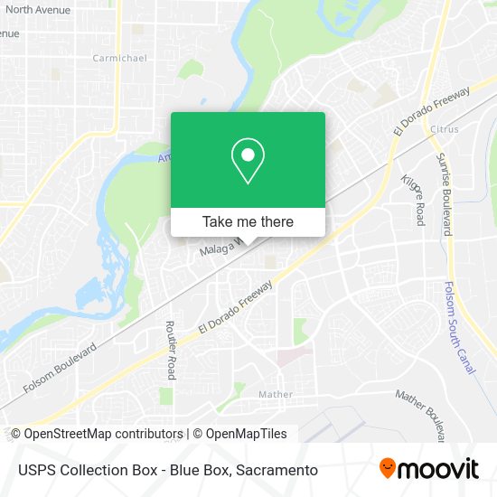 USPS Collection Box - Blue Box map
