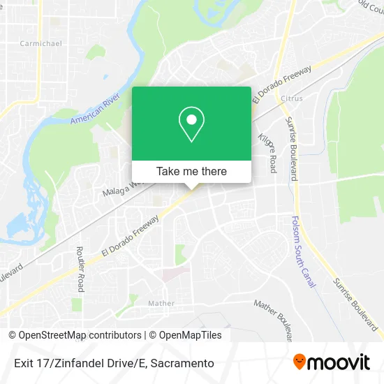 Mapa de Exit 17/Zinfandel Drive/E