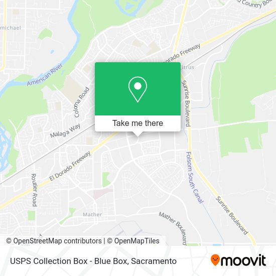 USPS Collection Box - Blue Box map