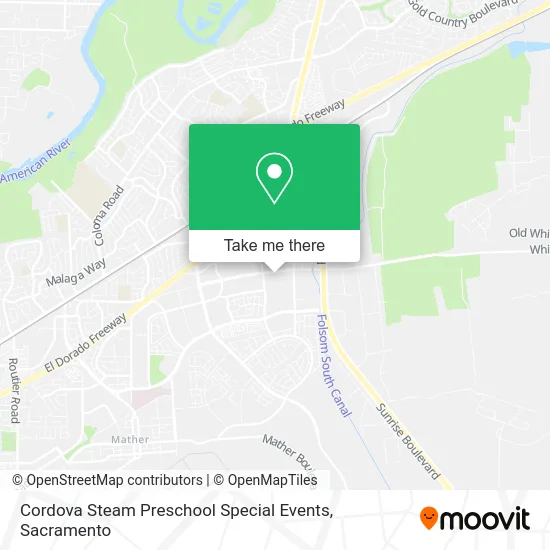 Cordova Steam Preschool Special Events map