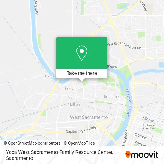 Mapa de Ycca West Sacramento Family Resource Center