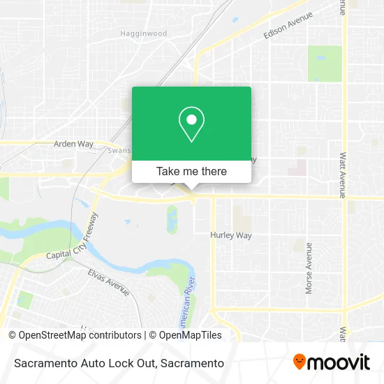 Sacramento Auto Lock Out map