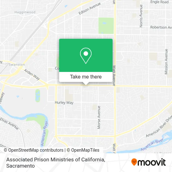 Mapa de Associated Prison Ministries of California