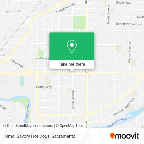 Umai Savory Hot Dogs map