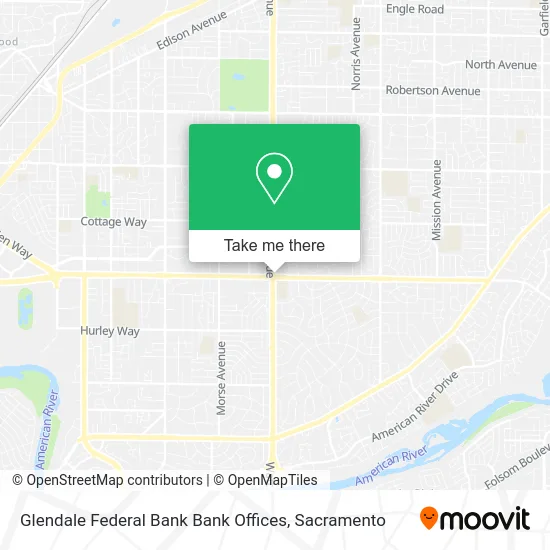 Glendale Federal Bank Bank Offices map