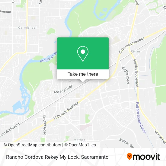 Rancho Cordova Rekey My Lock map