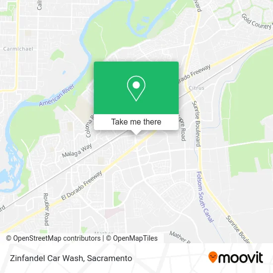Mapa de Zinfandel Car Wash