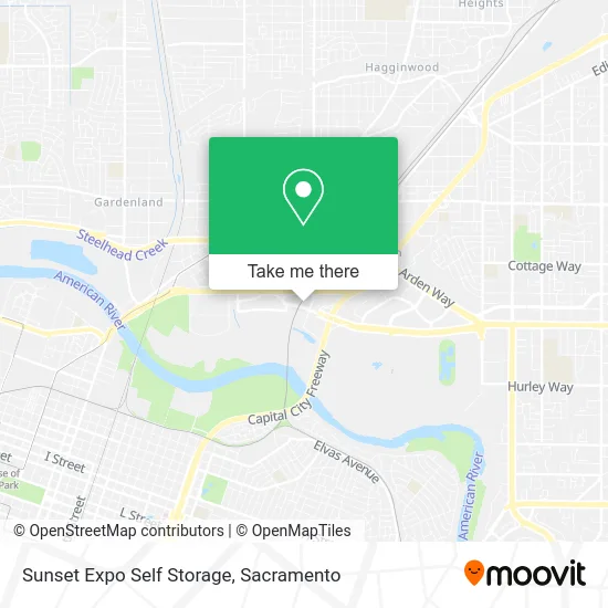 Mapa de Sunset Expo Self Storage