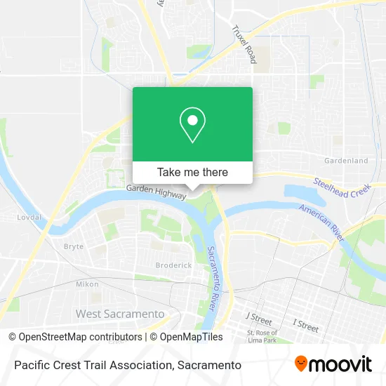 Mapa de Pacific Crest Trail Association