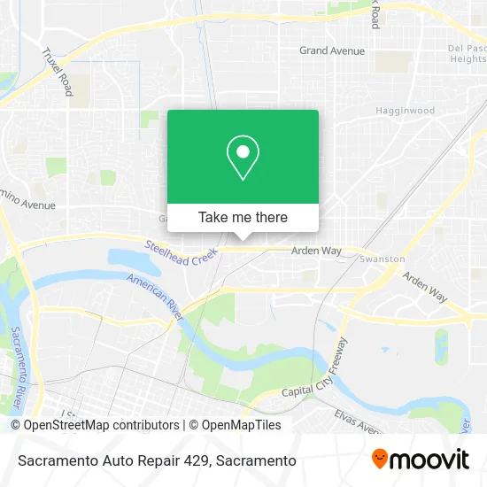 Mapa de Sacramento Auto Repair 429