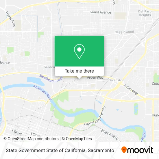 State Government State of California map