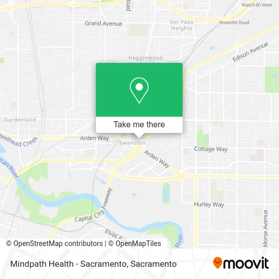 Mapa de Mindpath Health - Sacramento