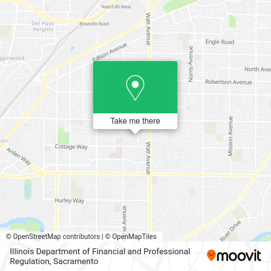 Illinois Department of Financial and Professional Regulation map