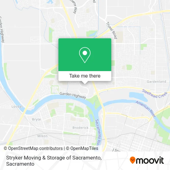 Mapa de Stryker Moving & Storage of Sacramento