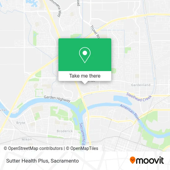 Mapa de Sutter Health Plus