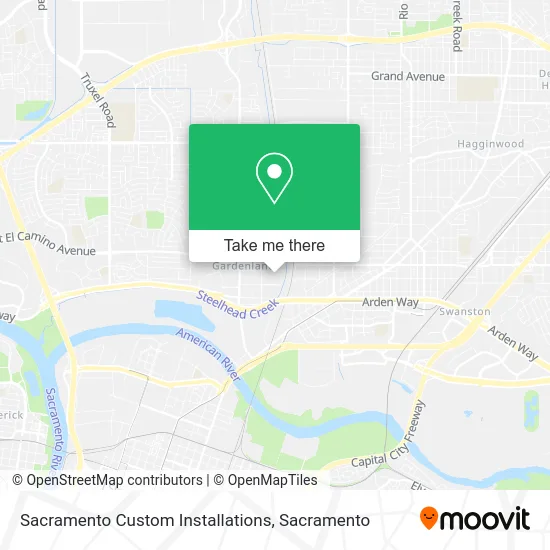 Mapa de Sacramento Custom Installations
