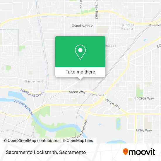 Mapa de Sacramento Locksmith