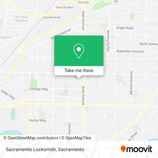 Sacramento Locksmith map