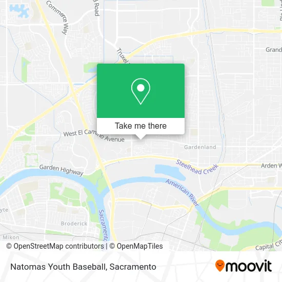 Mapa de Natomas Youth Baseball