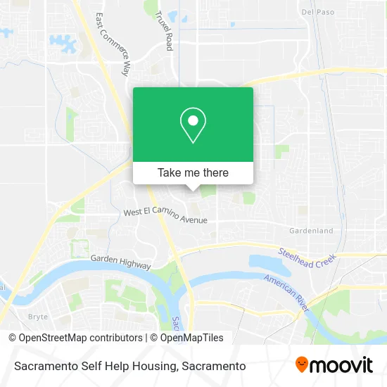 Mapa de Sacramento Self Help Housing