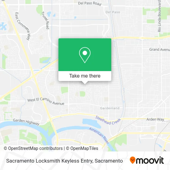 Sacramento Locksmith Keyless Entry map