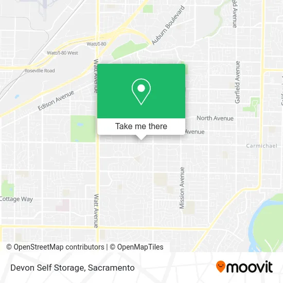 Devon Self Storage map
