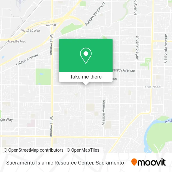 Sacramento Islamic Resource Center map