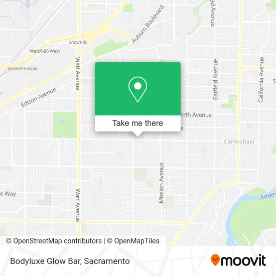 Bodyluxe Glow Bar map