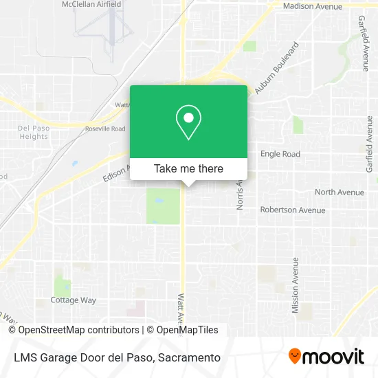 Mapa de LMS Garage Door del Paso