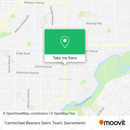 Mapa de Carmichael Beavers Swim Team