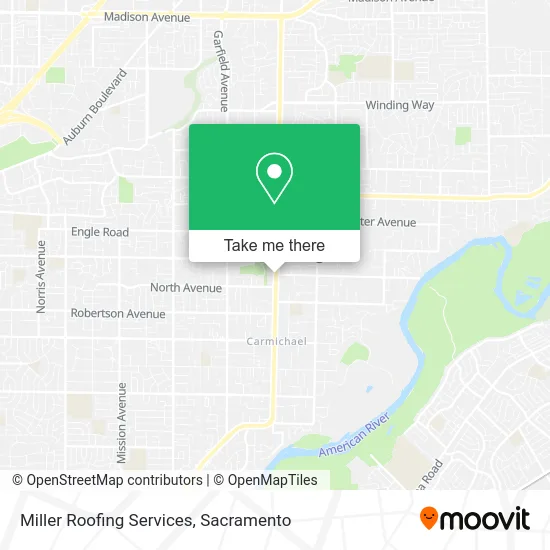 Miller Roofing Services map
