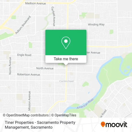 Tiner Properties - Sacramento Property Management map