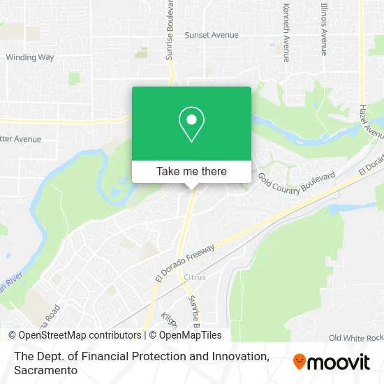 Mapa de The Dept. of Financial Protection and Innovation