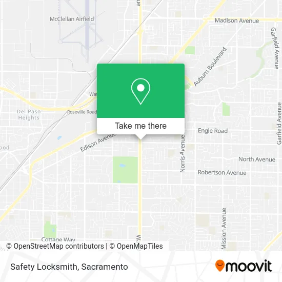 Mapa de Safety Locksmith