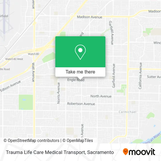 Trauma Life Care Medical Transport map