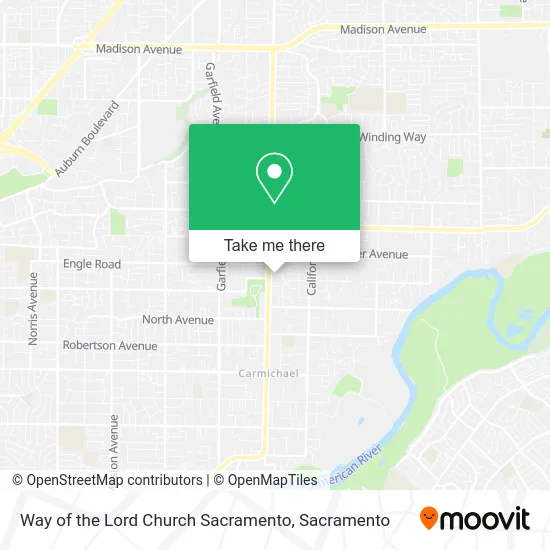 Mapa de Way of the Lord Church Sacramento