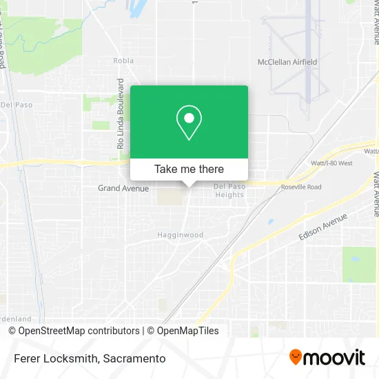 Ferer Locksmith map